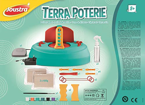 Joustra- Terra POTERIE Juego cerámica para niños a Partir de 8 años y Principiantes, para Manualidades y Trabajos manuales Infantiles, Multicolor (41200)