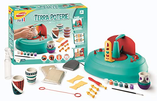 Joustra- Terra POTERIE Juego cerámica para niños a Partir de 8 años y Principiantes, para Manualidades y Trabajos manuales Infantiles, Multicolor (41200)