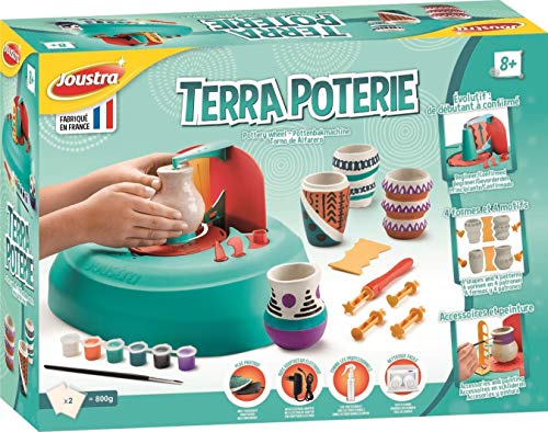 Joustra- Terra POTERIE Juego cerámica para niños a Partir de 8 años y Principiantes, para Manualidades y Trabajos manuales Infantiles, Multicolor (41200)