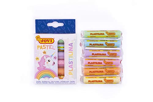 Jovi- Pastilla Plastilina Pastel, 6 Colores (90/6P)