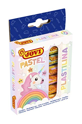 Jovi- Pastilla Plastilina Pastel, 6 Colores (90/6P)