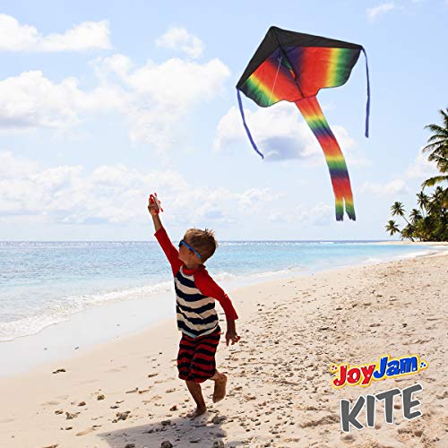 Joy-Jam Juguetes para Niños 5-8 Años Niña Gran Cometa para Niños y Adultos Juegos al Aire Libre Juguetes de Verano Kite Colorida Arco Iris Regalos para Niños 4-6 Años Juguete Paracaídas