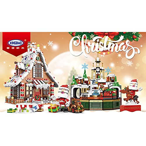 JOYFLY Casa de pan de jengibre navideña – Juego de construcción de bloques de construcción modelo compatible con Lego 10267 – 1455 piezas