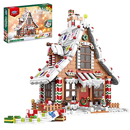 JOYFLY Casa de pan de jengibre navideña – Juego de construcción de bloques de construcción modelo compatible con Lego 10267 – 1455 piezas