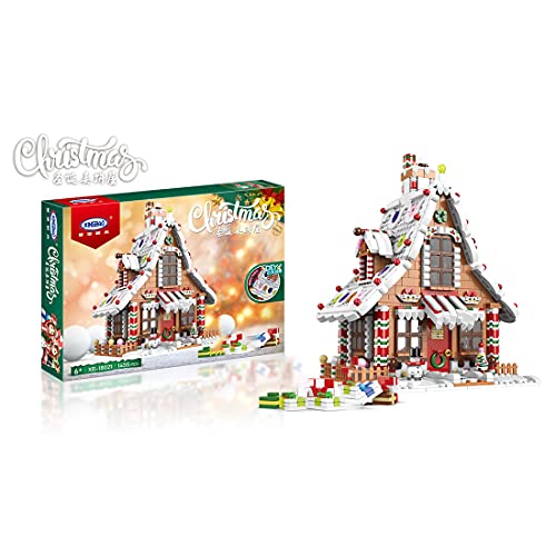 JOYFLY Casa de pan de jengibre navideña – Juego de construcción de bloques de construcción modelo compatible con Lego 10267 – 1455 piezas