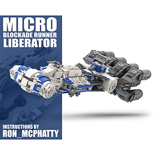 JOYFLY Micro Blockade Runners Tantive IV & Liberator, técnica Sci-Fi Space Wars Baustein Kit de construcción de 1903 piezas compatible con Lego 75244 Star Wars Tantive IV – Azul