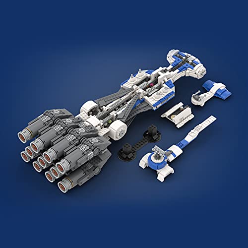 JOYFLY Micro Blockade Runners Tantive IV & Liberator, técnica Sci-Fi Space Wars Baustein Kit de construcción de 1903 piezas compatible con Lego 75244 Star Wars Tantive IV – Azul