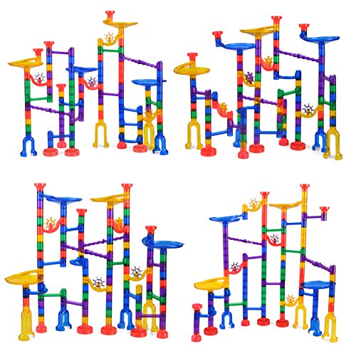 JOYIN 150 Pcs Circuito Canicas Mármol Maze Race Pista de Bolas Laberinto de Canicas Juego Educativo Regalo Navidad Cumpleaños de Juguete para Niños