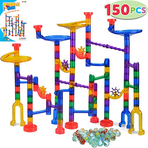 JOYIN 150 Pcs Circuito Canicas Mármol Maze Race Pista de Bolas Laberinto de Canicas Juego Educativo Regalo Navidad Cumpleaños de Juguete para Niños