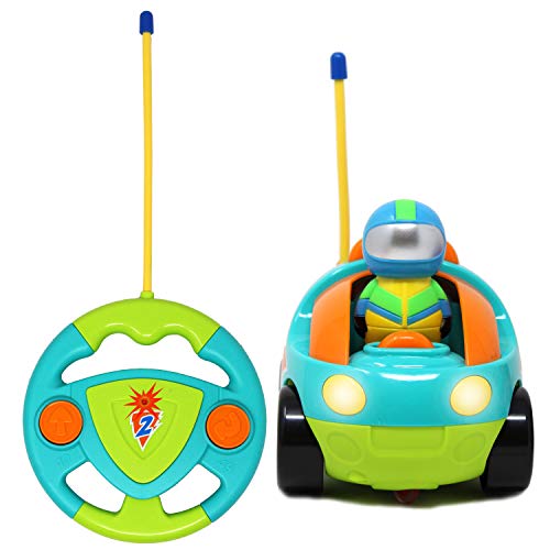 JOYIN 2 Paquetes de Radio de Coche de Carreras RC Juguete Remoto con música y Sonido para niños Relleno de Cesta de Pascua y Navidad