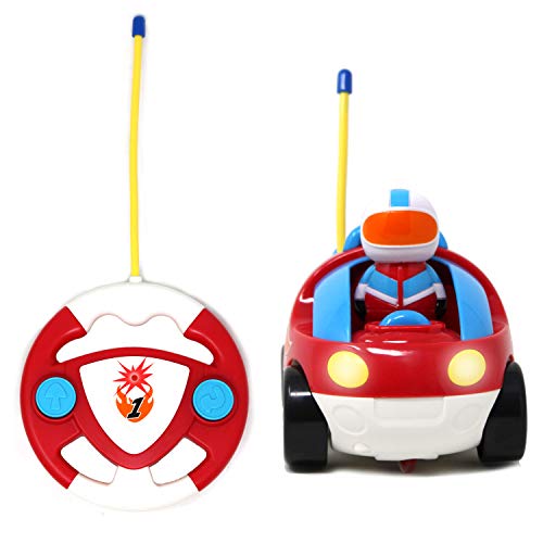 JOYIN 2 Paquetes de Radio de Coche de Carreras RC Juguete Remoto con música y Sonido para niños Relleno de Cesta de Pascua y Navidad