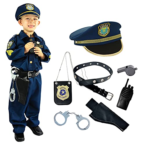 Joyin Toy Traje de Oficial de policía de Lujo y personificación Kit (niño) Azul Marino