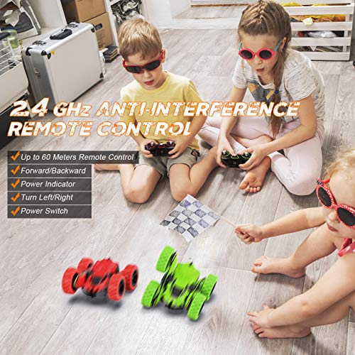 joylink Coche Teledirigido, 2.4 GHz Coche de Control Remoto 4WD Stunt RC Coche Acrobacia Rotación Volteo de 360 ° Radiocontrol Electric Juguetes para Niños Coches Teledirigidos para NiñOs