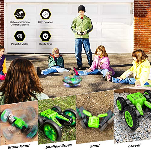 joylink Coche Teledirigido, 2.4GHz Coche de Control Remoto 4WD RC Coche Acrobacia Rotación Volteo de 360 °Stunt Coche Radiocontrol Racing Car Juguetes para Niños