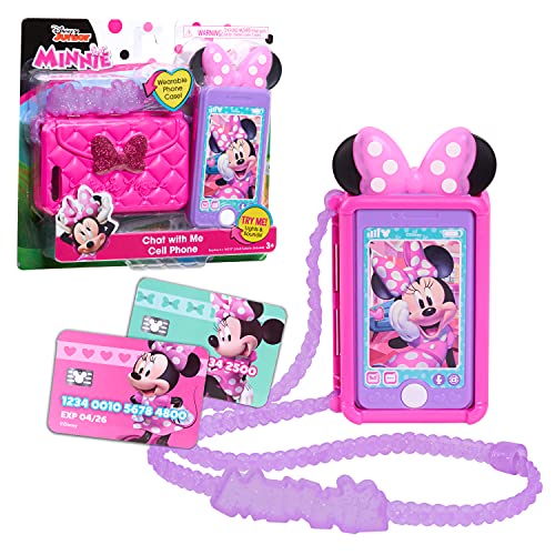 JP Mickey & Minnie- Minnie Mouse Chat with Me - Juego de teléfono, Multicolor, 20.3cm x 19.1cm x 3.8cm (Flair Leisure Products 89876)