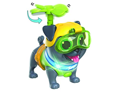 JP Puppy Dog Pals- Puppy Dog Light Up Pals On A Mission-Bingo with Helicopter and Helmet Disney Figura, Multicolor (Flair Leisure Products 94072)