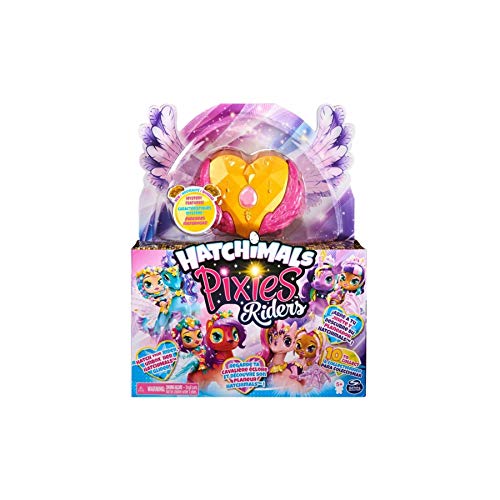 Juego de hatchimal compatible con Toy Galaxy Pixies Riders con función misteriosa juguetes de hadas voladores para niñas de 3 años en adelante - Gold Shimmer Charlotte Reemplazo para Hatchimals