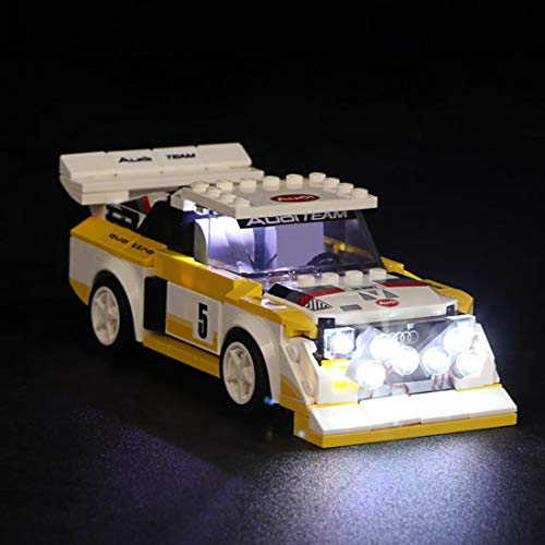 Juego de iluminación LED HYZM para LEGO Speed Champions 1985 Audi Sport Quattro S1, juego de iluminación para Lego Technic 76897 (sólo luz LED, sin kit LEGO)