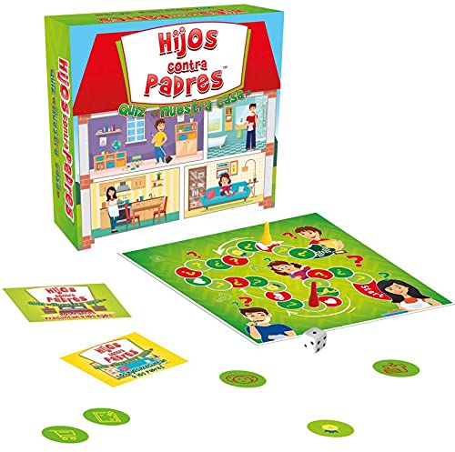 Juego de Mesa Educativo Juego de Cartas para Niños y Adultos Juego de Preguntas i Respuestas para Toda la Familia | Hijos contra Padres Quiz Nuestra Casa | 52 Cartas | 208 Preguntas | de 6 Años