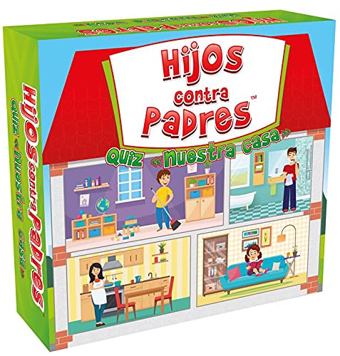 Juego de Mesa Educativo Juego de Cartas para Niños y Adultos Juego de Preguntas i Respuestas para Toda la Familia | Hijos contra Padres Quiz Nuestra Casa | 52 Cartas | 208 Preguntas | de 6 Años