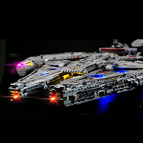 Juego Luces LED Juego Luces para Star Wars Ultimate Millennium Falcon, Juego de Luces Iluminación Compatible con LEGO 75192 (Solo Luz LED, Sin Kit LEGO)