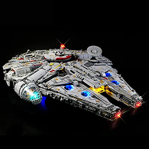 Juego Luces LED Juego Luces para Star Wars Ultimate Millennium Falcon, Juego de Luces Iluminación Compatible con LEGO 75192 (Solo Luz LED, Sin Kit LEGO)