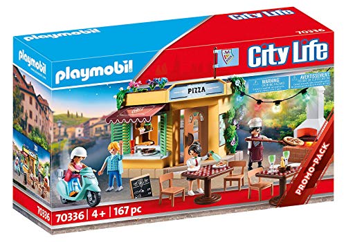 Juego Playmobil – Pizzeria con terraza – City Life – 70336