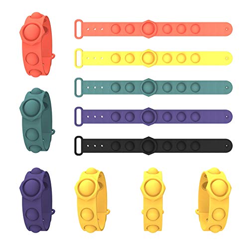 Juguete de pulsera con burbujas para aliviar el estrés, presión sobre el dedo, banda push slip slip fidget juguete para los empleados de oficina, aliviar la ansiedad