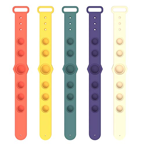 Juguete de pulsera con burbujas para aliviar el estrés, presión sobre el dedo, banda push slip slip fidget juguete para los empleados de oficina, aliviar la ansiedad