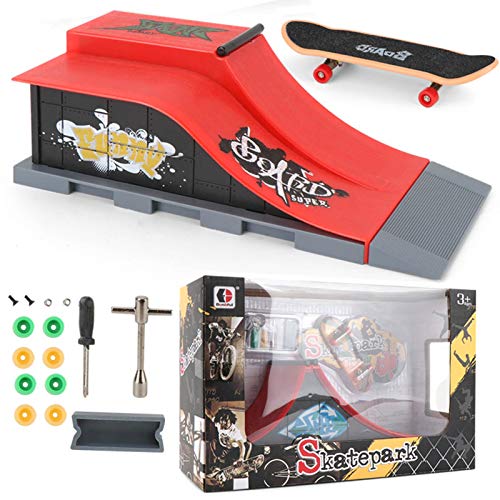 Juguete De Skate, Mini Monopatín De Dedo, Kit De Skate Park Con Accesorios De Rampa, Accesorios De Mini Rampa, Kit De Inicio De Pieza De Rampa De Diapasón, Juguete Creativo De Acción Con Los Dedos