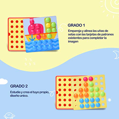 Juguete Educativo de Primera Infancia para Crear Multiples Combinacones, Creativo Juguete Educativo para Niños y Padres, Educación Temprana Rompecabezas Manos Cerebro Entrenamiento