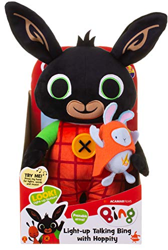 Juguete Suave con luz Hablando Bing con Hoppity, 36 cm