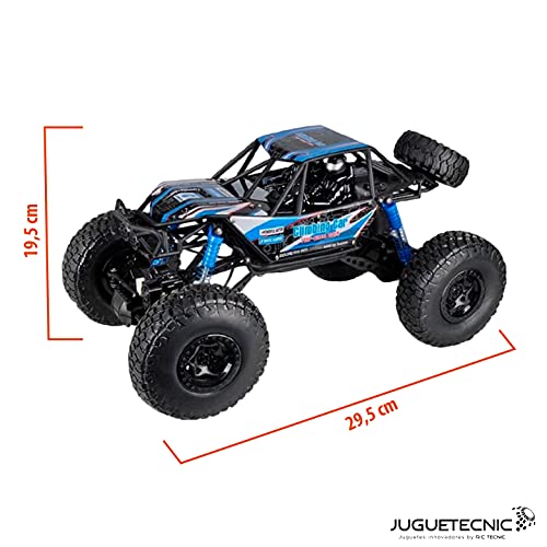 JUGUETECNIC │ Coche Teledirigido 4x4 RC Bigfoot Rock Crawler 1:14 | Todoterreno tracción 4 Ruedas │ Escala 1:14