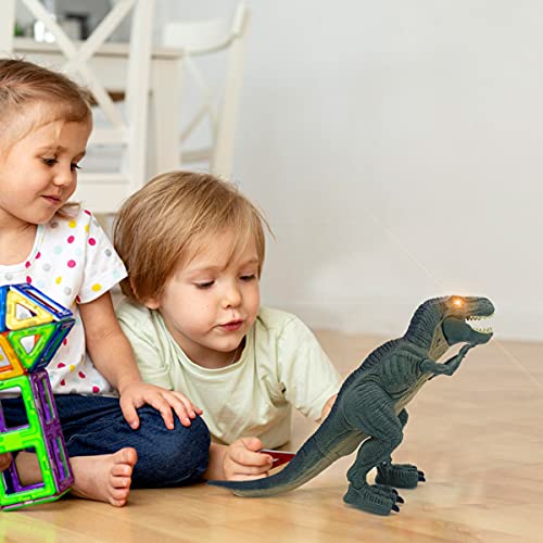 JUGUETECNIC | Dinosaurio T-Rex Interactivo | Camina y Ruge | Juguete electrónico para niños | Robot Tiranosaurio Rex