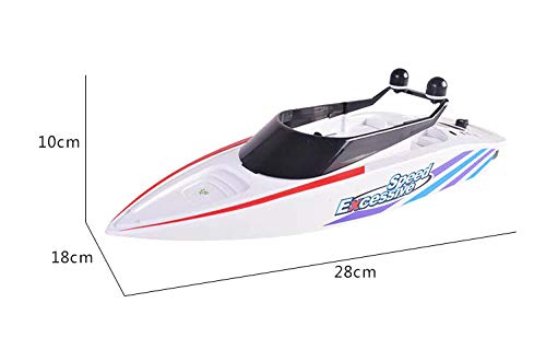 JUGUETECNIC │ Lancha Superboat Radiocontrol 2.4 GHz | Barco de iniciación teledirigido RC para Niños │ Lancha Teledirigida Aguas Dulces │ Recargable con USB… (Blanco)