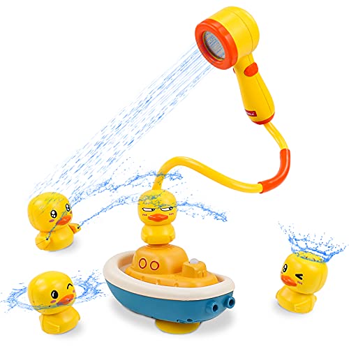 Juguetes Bañera Alcachofa de Ducha 4 Patos Juguetes Baño Piscina Bebe Juegos Piscina Regalo para Bebe Niños Niñas 3 4 5 Años