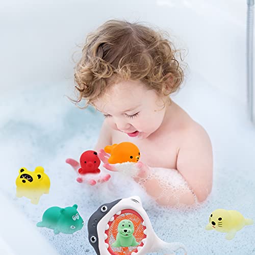 Juguetes Bañera Bebés Tomicy 6pcs Agua Baño Juguete de Baño Juego de Pesca Plastico Juego de Ducha Bebe, Pesca Piscina Niños para Agua Piscina Baño Playa Regalo Bueno de Cumpleaños Navidad