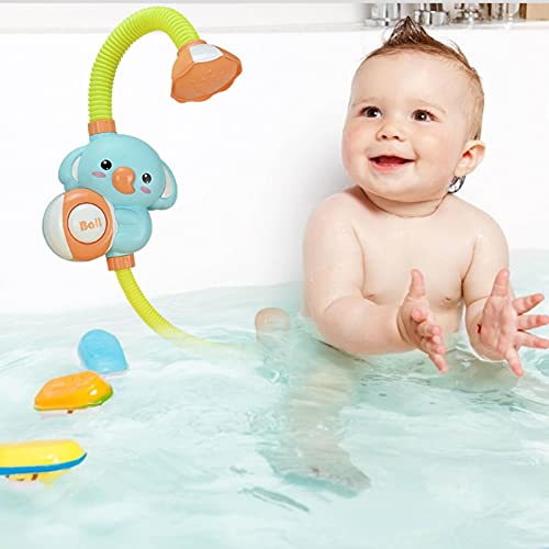 Juguetes De Baño Niños, Juguetes De Baño para Bebés Eléctrico para Ducha, Elefante Rociador De Agua Niños con Ventosas, Juguetes Bañera para Bebe Más De Tres Años, Juguete Aspersor De Agua Divertido