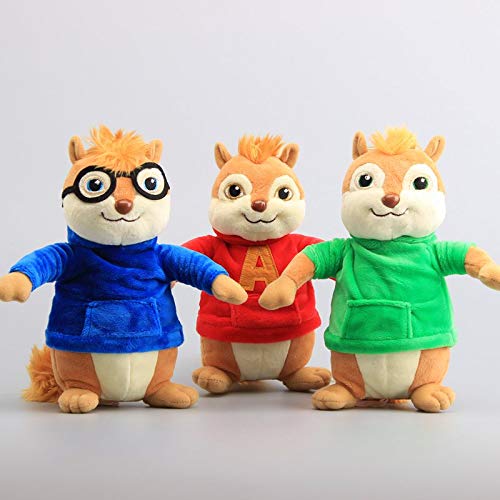 Juguetes de película Alvin y Las Ardillas Muñecos de Peluche Ardillas Lindas Juguetes de Peluche Regalo para niños 22 CM