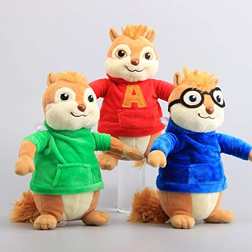 Juguetes de película Alvin y Las Ardillas Muñecos de Peluche Ardillas Lindas Juguetes de Peluche Regalo para niños 22 CM