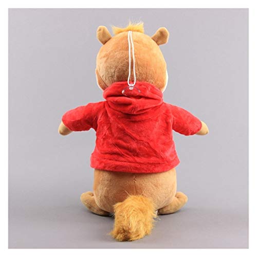 Juguetes de Peluche 32 cm Película Juguetes Alvin y Las Chipmunks Muñecas de Felpa Linda Chiomunks Ardilla Relleno Toys Regalo para niños (Color : Red Alvin 32cm)