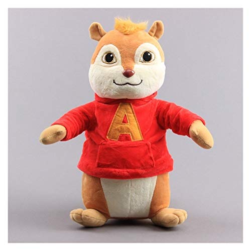 Juguetes de Peluche 32 cm Película Juguetes Alvin y Las Chipmunks Muñecas de Felpa Linda Chiomunks Ardilla Relleno Toys Regalo para niños (Color : Red Alvin 32cm)