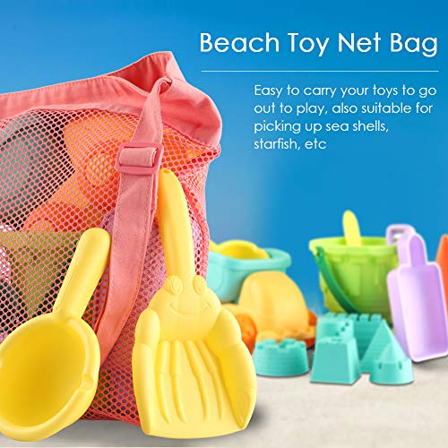 Juguetes de Playa para niños, Niños Material Plastico Juguetes Arena y Arena para niños con Camion Bucket Castle Moldes y Bolsa de Malla Material plastico Blando