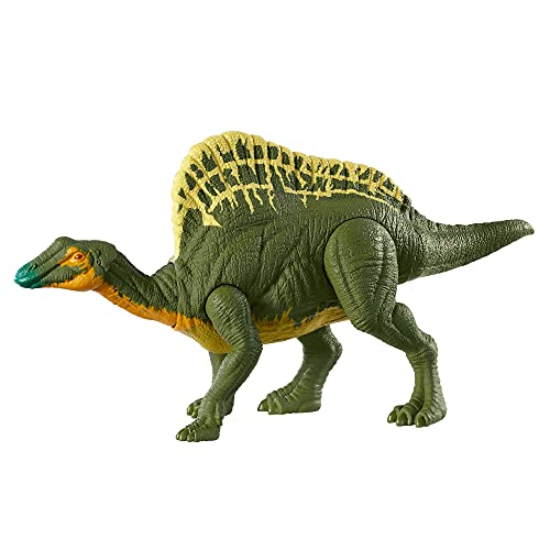 Jurassic World Ataque Rugido Ouranasaurus Dinosaurio articulado con Sonidos, Figura de Juguete para niños (Mattel HBX38)