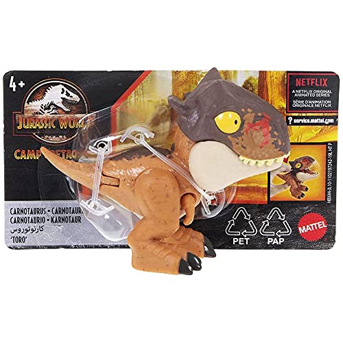 Jurassic World Carnotauro Carnotaurus Snap Squad Camp Cretaceous Mattel Netflix 4+ hbx44