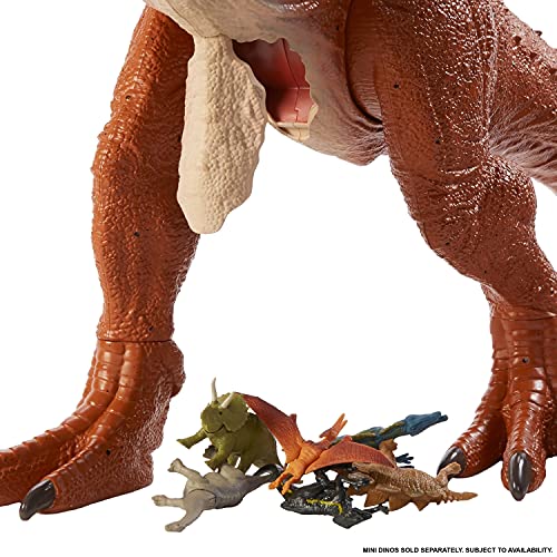 Jurassic World Carnotaurus Super Colosal Dinosaurio articulado 60cm, figura de juguete para niños (Mattel HBY86)