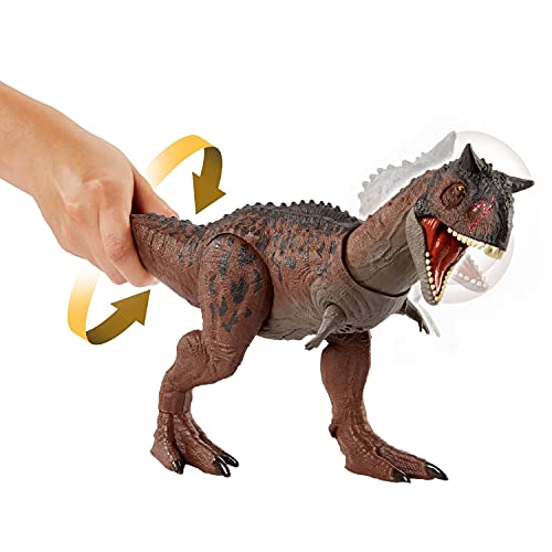 Jurassic World Control N´Conquer Carnotaurus Toro, dinosaurio de juguete para niños y niñas +4 años (Mattel GNL07)