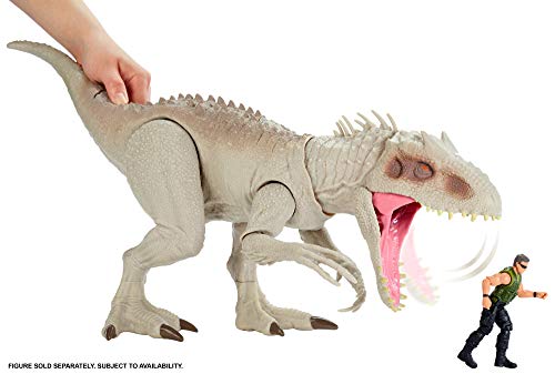 Jurassic World - Dino Rivals Indominus Rex, dinosaurio de juguete para niños +4 años (Mattel GNH35), Embalaje sostenible