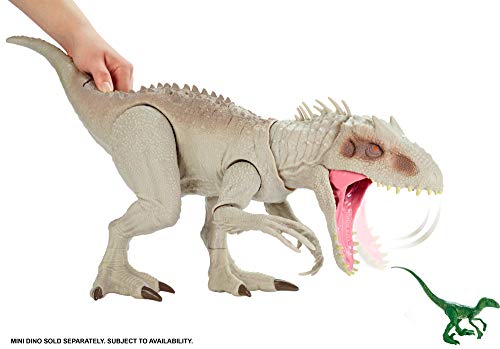 Jurassic World - Dino Rivals Indominus Rex, dinosaurio de juguete para niños +4 años (Mattel GNH35), Embalaje sostenible