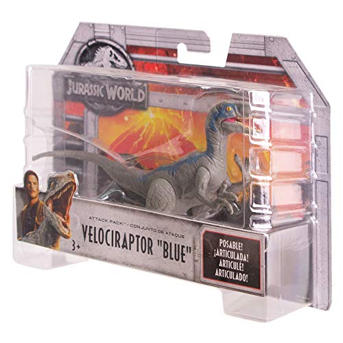 Jurassic World Dinosaurio Velocirraptor de ataque, dinosaurio de juguete (Mattel FPF12)